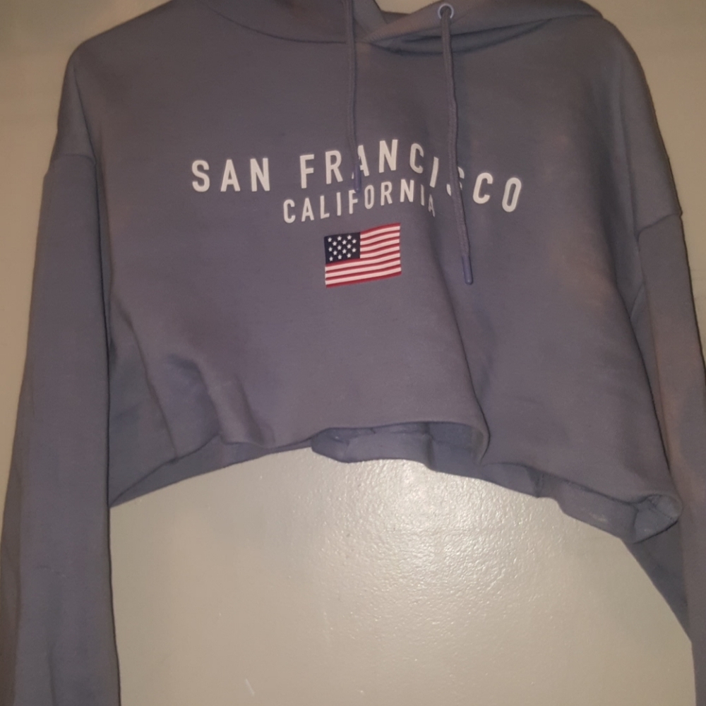 San Fran Cropped Bleached Hoodie